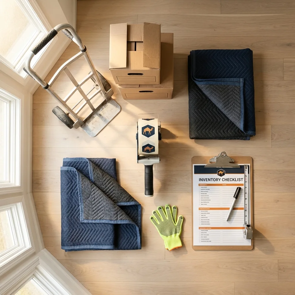 Professional moving supplies and packing materials layout for Grand Ronde residential relocations